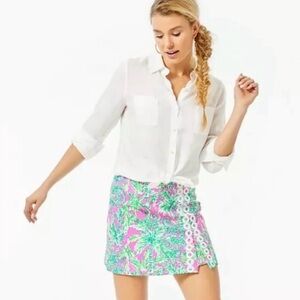 Lilly Pulitzer Tawney Hangin Around Skort Prosecco  P!nk NWT